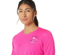Cheap ASICS FUJITRAIL LOGO LONG SLEEVE TOP Pink Glo