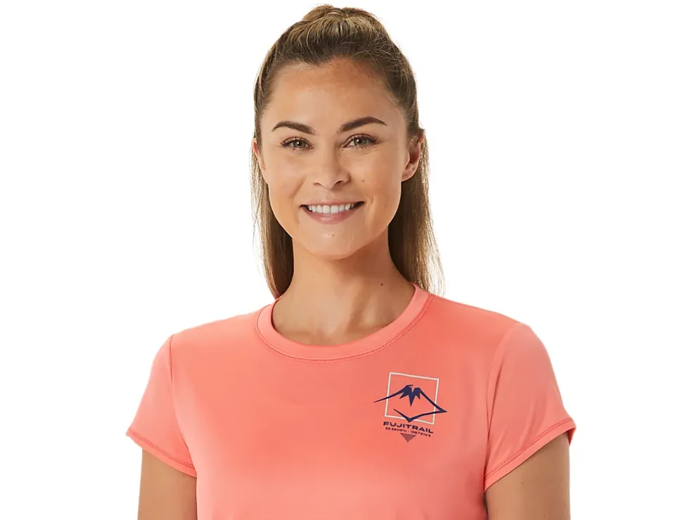Flash Sale ASICS FUJITRAIL LOGO SHORT SLEEVE TOP Papaya