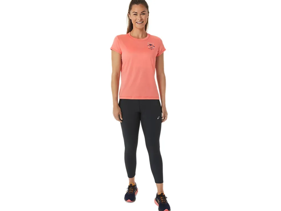 Flash Sale ASICS FUJITRAIL LOGO SHORT SLEEVE TOP Papaya