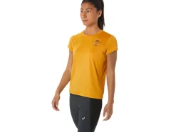 Online ASICS FUJITRAIL LOGO SHORT SLEEVE TOP Sandstorm