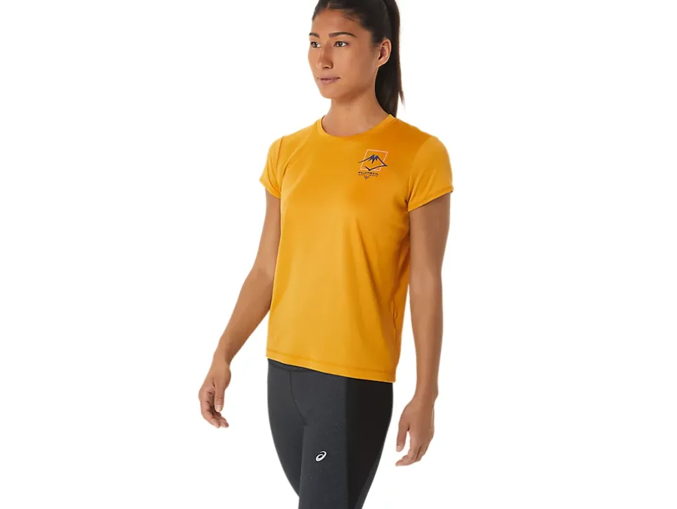 Online ASICS FUJITRAIL LOGO SHORT SLEEVE TOP Sandstorm
