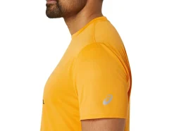 Discount ASICS FUJITRAIL LOGO SHORT SLEEVE TOP Fellow Yellow/Lichen Green/Graphite Grey