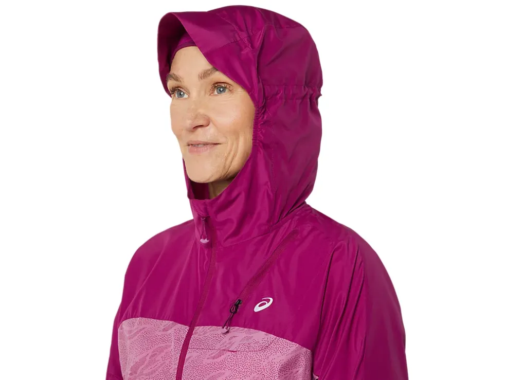 Cheap ASICS FUJITRAIL PACKABLE JACKET Soft Berry/Blackberry