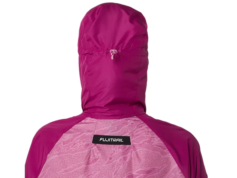 Cheap ASICS FUJITRAIL PACKABLE JACKET Soft Berry/Blackberry