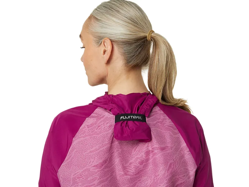 Cheap ASICS FUJITRAIL PACKABLE JACKET Soft Berry/Blackberry