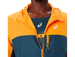 Discount ASICS FUJITRAIL PACKABLE JACKET Fellow Yellow/Magnetic Blue