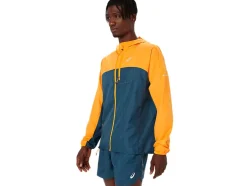 Discount ASICS FUJITRAIL PACKABLE JACKET Fellow Yellow/Magnetic Blue