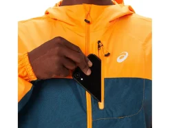 Discount ASICS FUJITRAIL PACKABLE JACKET Fellow Yellow/Magnetic Blue