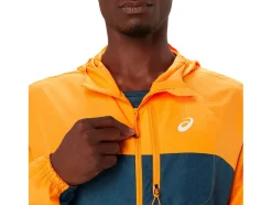 Discount ASICS FUJITRAIL PACKABLE JACKET Fellow Yellow/Magnetic Blue