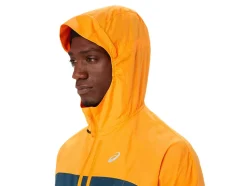 Discount ASICS FUJITRAIL PACKABLE JACKET Fellow Yellow/Magnetic Blue