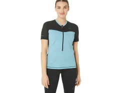 Best Sale ASICS FUJITRAIL SHORT SLEEVE TOP Performance Black/Gris Blue