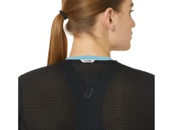 Best Sale ASICS FUJITRAIL SHORT SLEEVE TOP Performance Black/Gris Blue