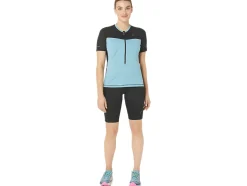 Best Sale ASICS FUJITRAIL SHORT SLEEVE TOP Performance Black/Gris Blue