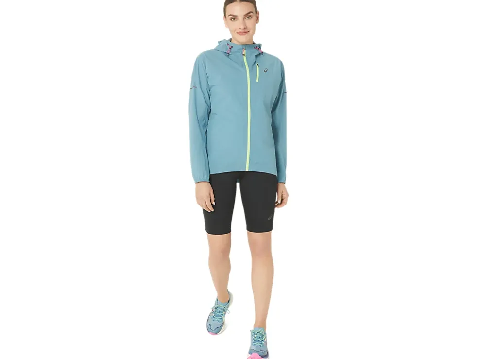 Online ASICS FUJITRAIL WATERPROOF JACKET Gris Blue