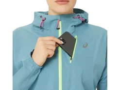 Online ASICS FUJITRAIL WATERPROOF JACKET Gris Blue