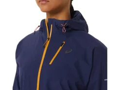 Clearance ASICS FUJITRAIL WATERPROOF JACKET Indigo Blue/Sandstorm