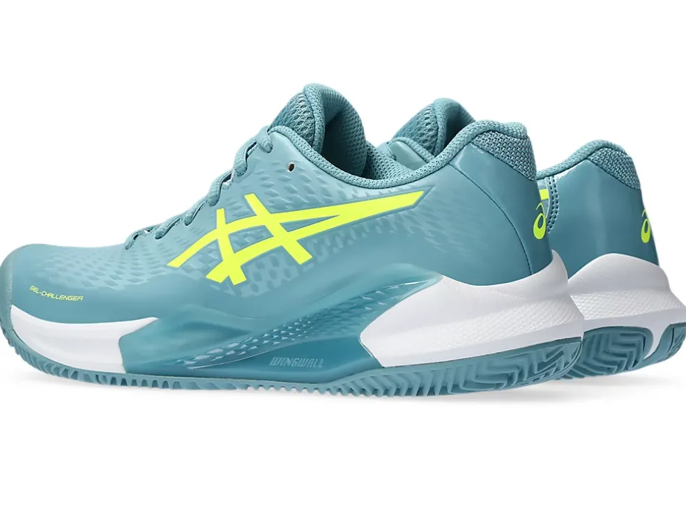 Cheap ASICS GEL-CHALLENGER 14 CLAY Gris Blue/Safety Yellow