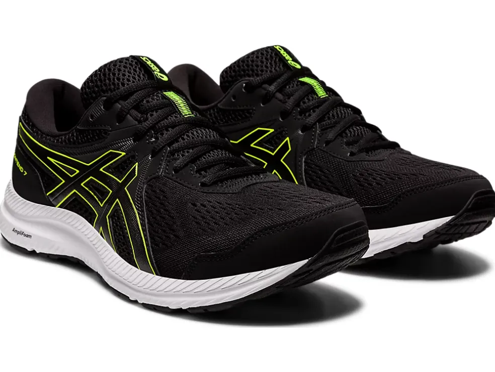 Fashion ASICS GEL-CONTEND 7 EXTRA WIDE Black/Hazard Green