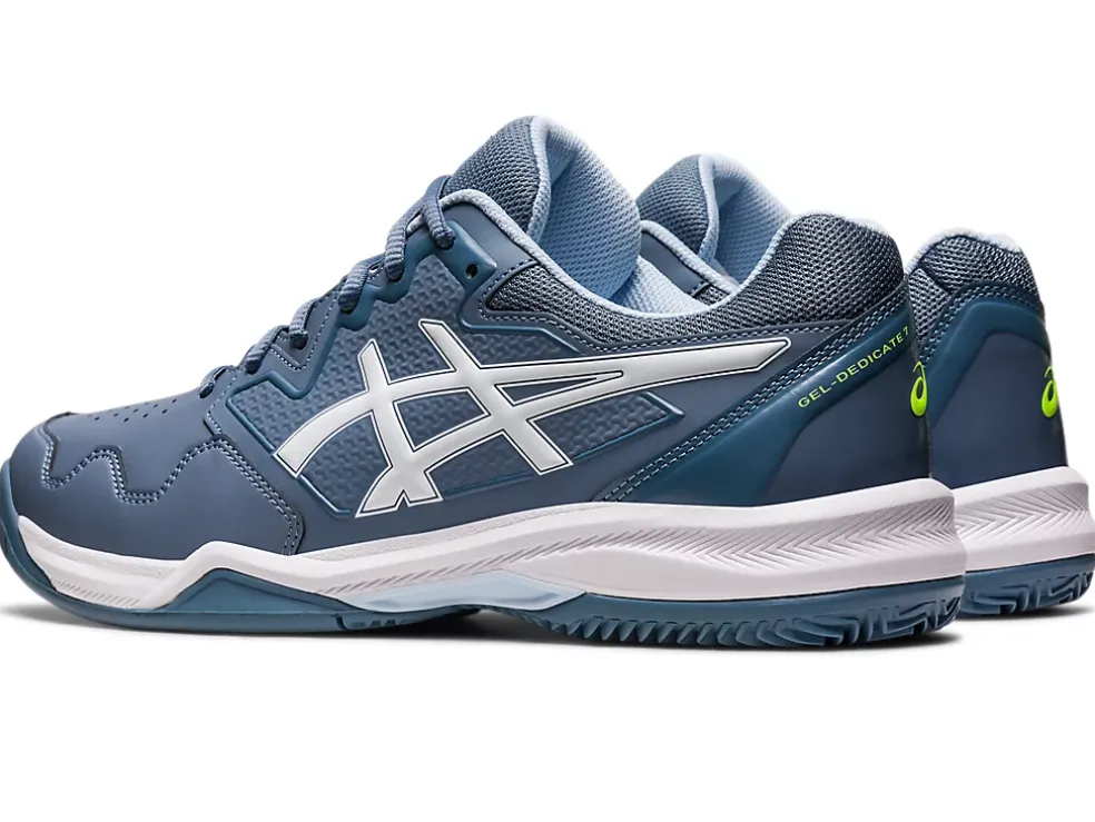 Best ASICS GEL-DEDICATE 7 CLAY Steel Blue/White