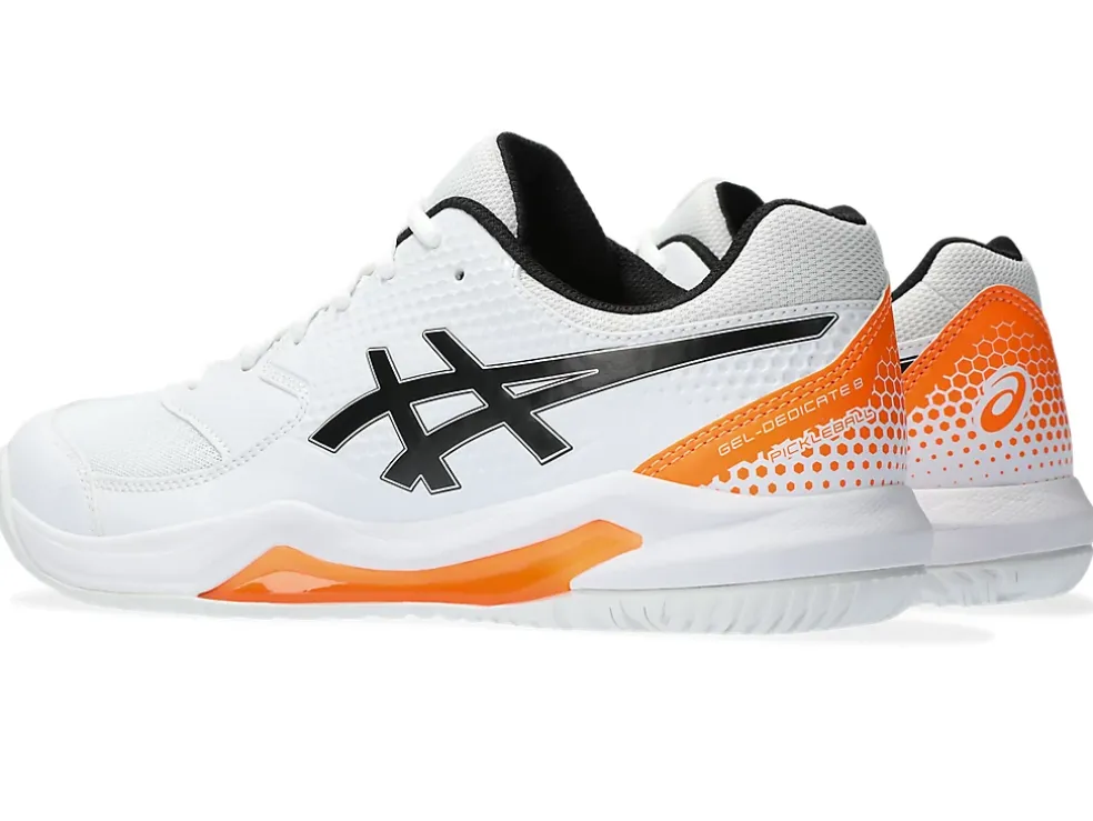 Hot ASICS GEL-DEDICATE 8 PICKLEBALL White/Shocking Orange