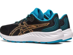 Clearance ASICS GEL-EXCITE 9 GRADE SCHOOL Black/Sun Peach