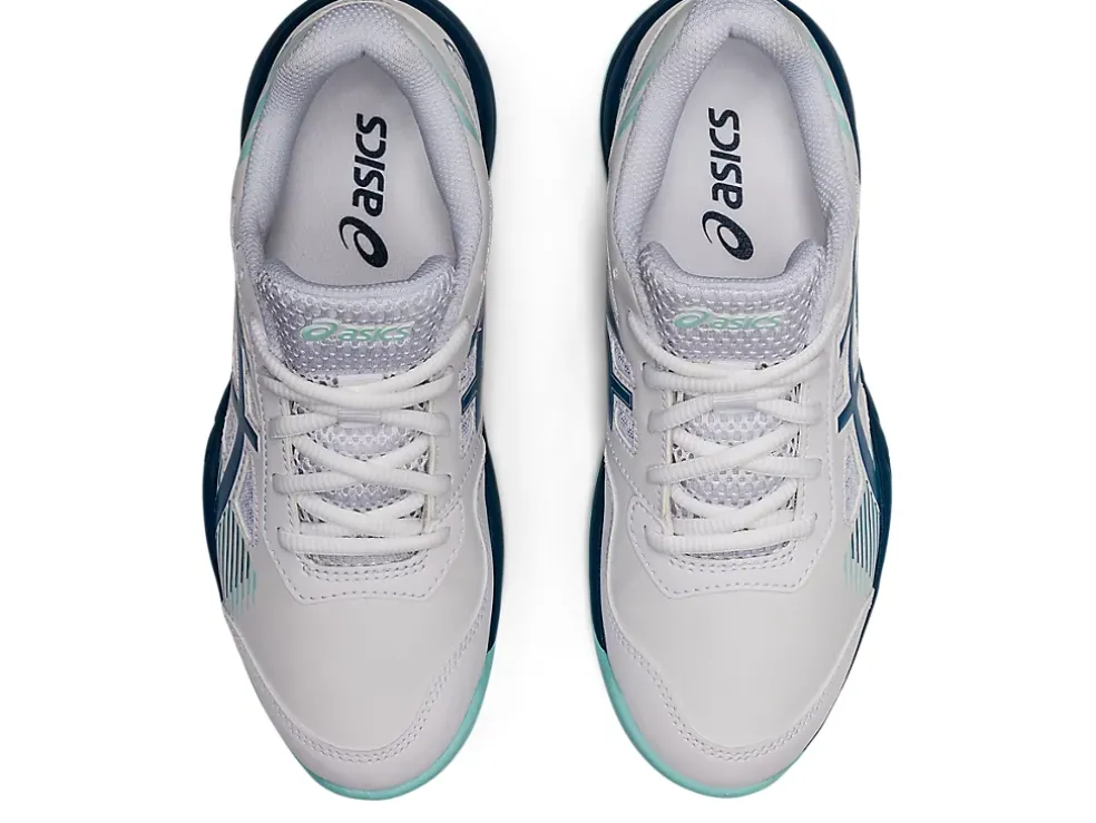 Shop ASICS GEL-GAME 8 GRADE SCHOOL White/Light Indigo