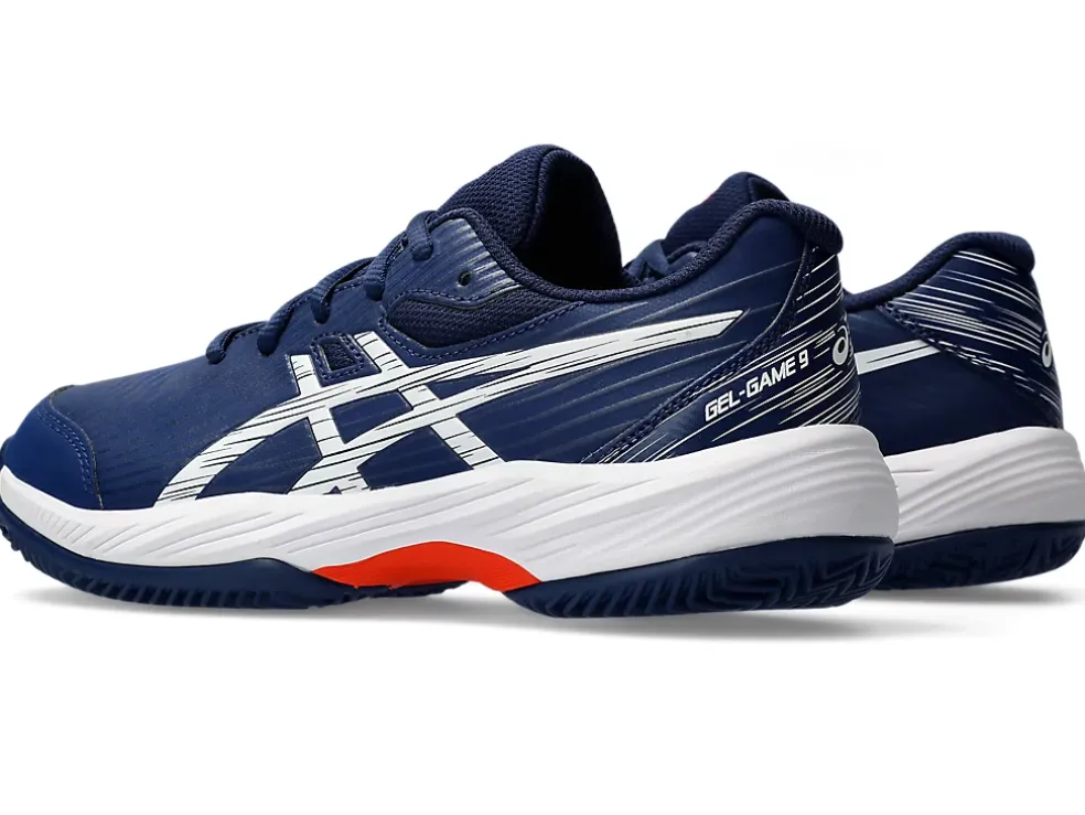 Outlet ASICS GEL-GAME 9 GRADE SCHOOL CLAY/OC Blue Expanse/White