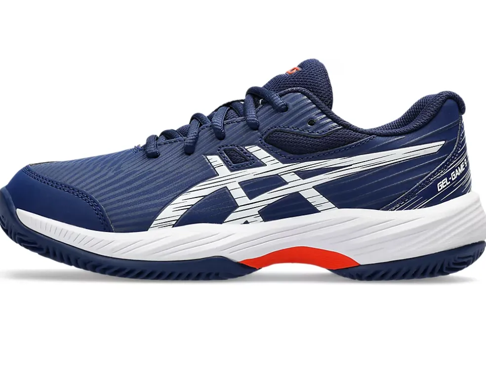 Outlet ASICS GEL-GAME 9 GRADE SCHOOL CLAY/OC Blue Expanse/White