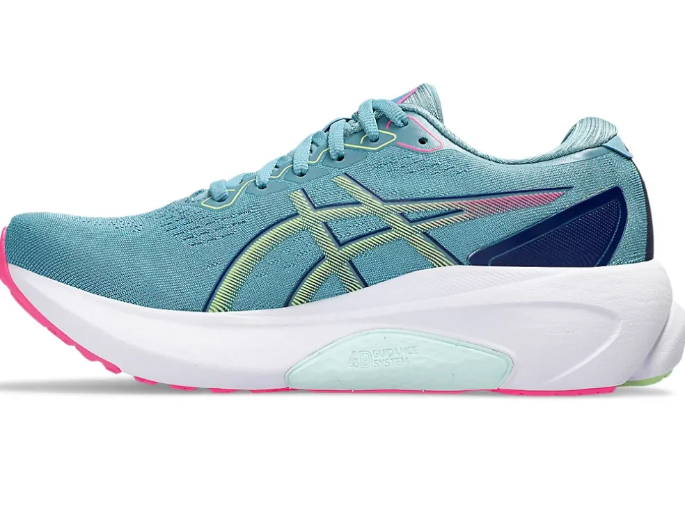 Best ASICS GEL-KAYANO 30 WIDE Gris Blue/Lime Green