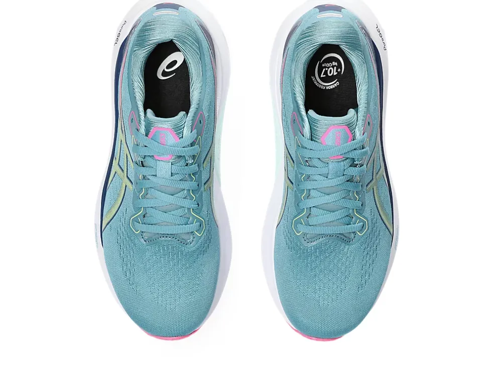 Best ASICS GEL-KAYANO 30 WIDE Gris Blue/Lime Green