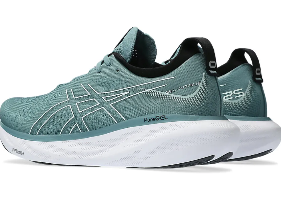 Cheap ASICS GEL-NIMBUS 25 Foggy Teal/Pure Aqua