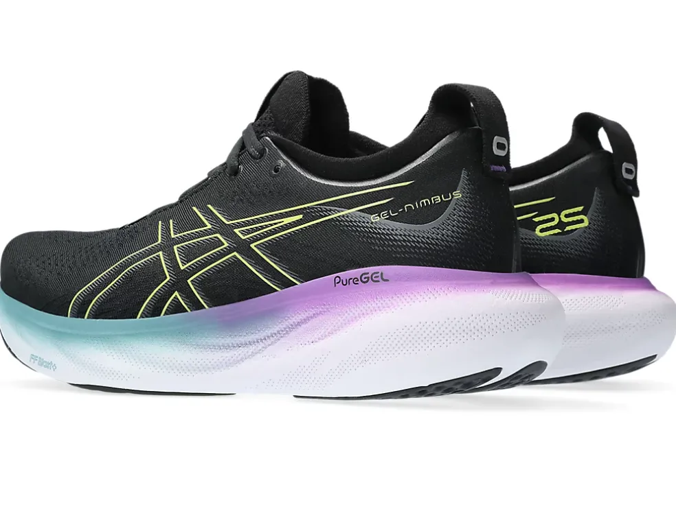 Shop ASICS GEL-NIMBUS 25 Black/Glow Yellow