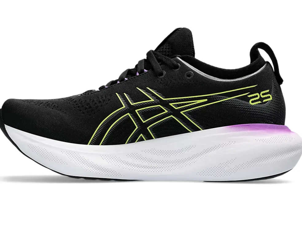 Shop ASICS GEL-NIMBUS 25 Black/Glow Yellow