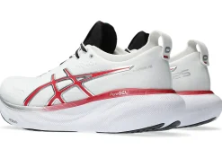 Cheap ASICS GEL-NIMBUS 25 ANNIVERSARY White/Classic Red