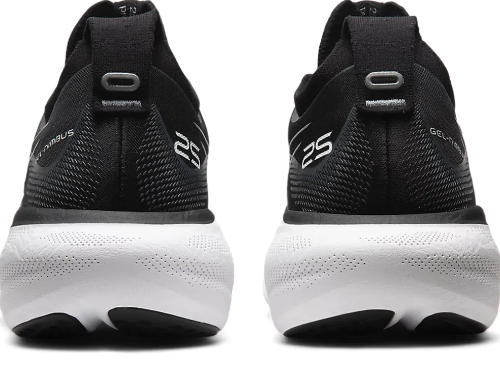Hot ASICS GEL-NIMBUS 25 EXTRA WIDE Black/Pure Silver