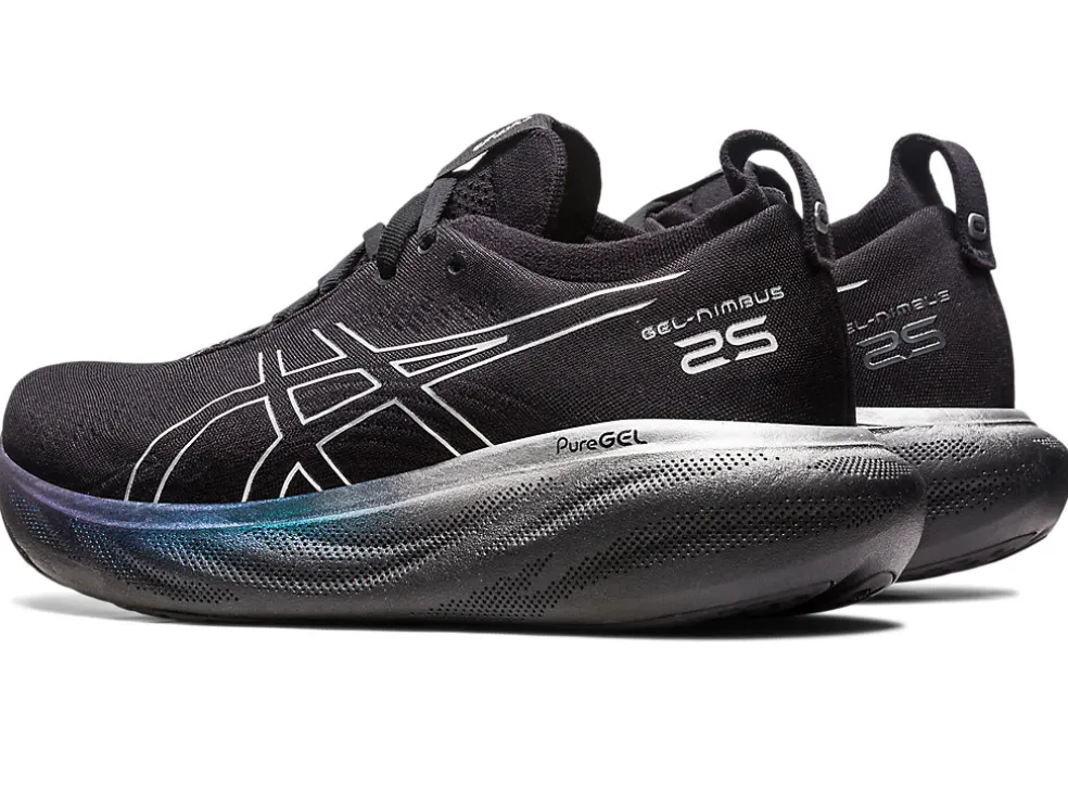 Best Sale ASICS GEL-NIMBUS 25 PLATINUM Black/Pure Silver