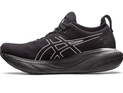 Cheap ASICS GEL-NIMBUS 25 PLATINUM Black/Pure Silver