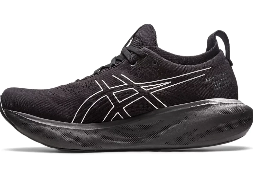 Cheap ASICS GEL-NIMBUS 25 PLATINUM Black/Pure Silver