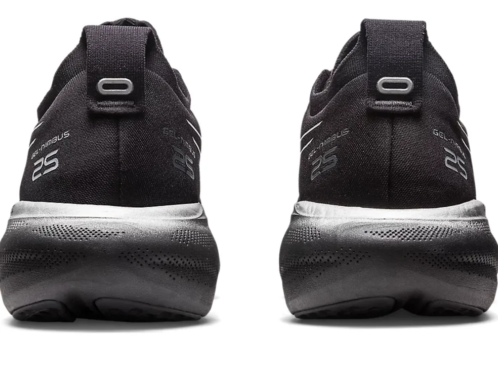 Cheap ASICS GEL-NIMBUS 25 PLATINUM Black/Pure Silver