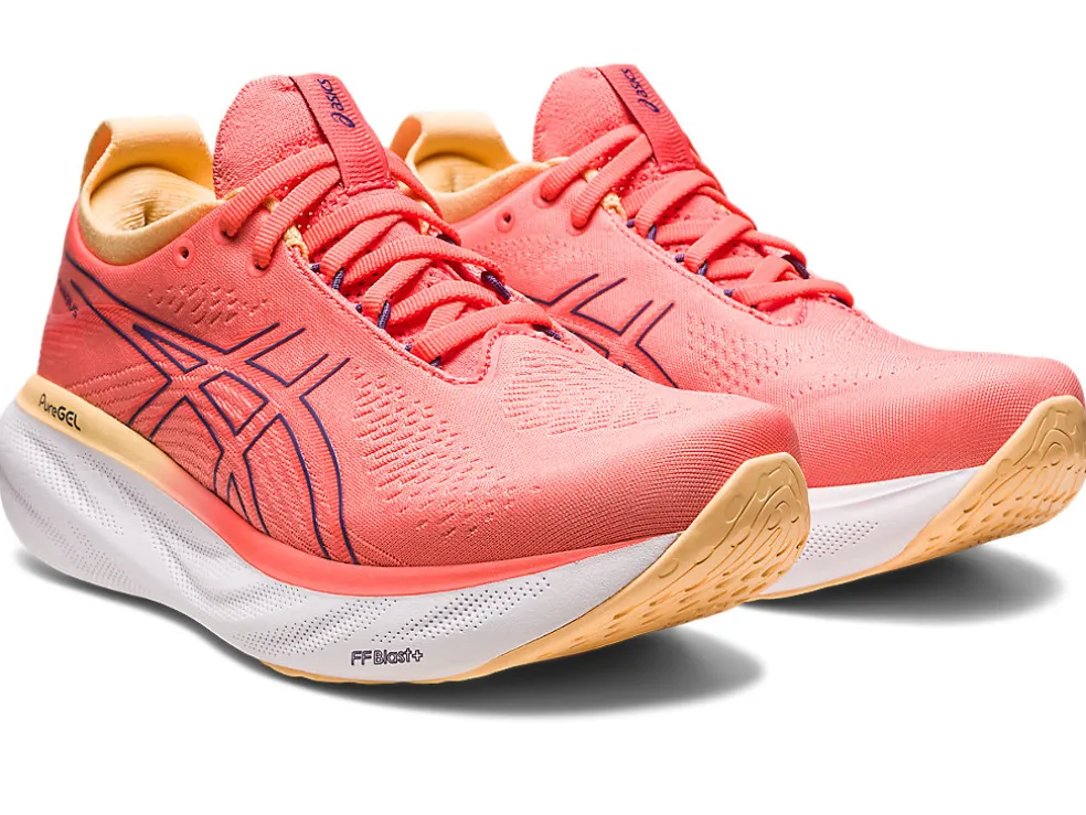 Fashion ASICS GEL-NIMBUS 25 WIDE Papaya/Dusty Purple