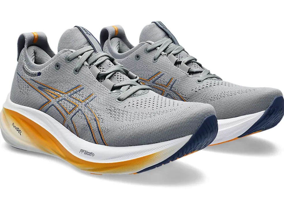 Cheap ASICS GEL-NIMBUS 26 WIDE Sheet Rock/Thunder Blue