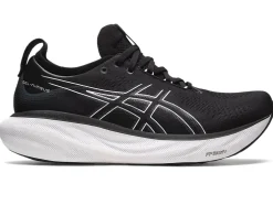 New ASICS GEL-NIMBUS 25 WIDE Black/Pure Silver