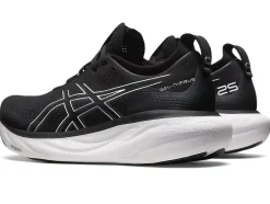 New ASICS GEL-NIMBUS 25 WIDE Black/Pure Silver