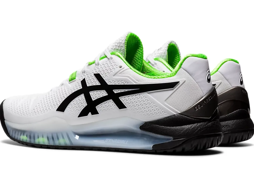 New ASICS GEL-Resolution 8 White/Green Gecko
