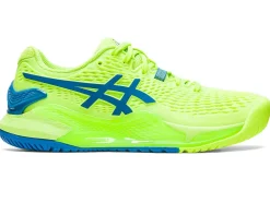 Cheap ASICS GEL-RESOLUTION 9 Hazard Green/Reborn Blue