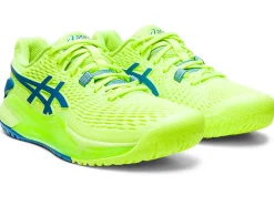 Cheap ASICS GEL-RESOLUTION 9 Hazard Green/Reborn Blue