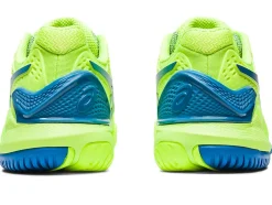 Cheap ASICS GEL-RESOLUTION 9 Hazard Green/Reborn Blue