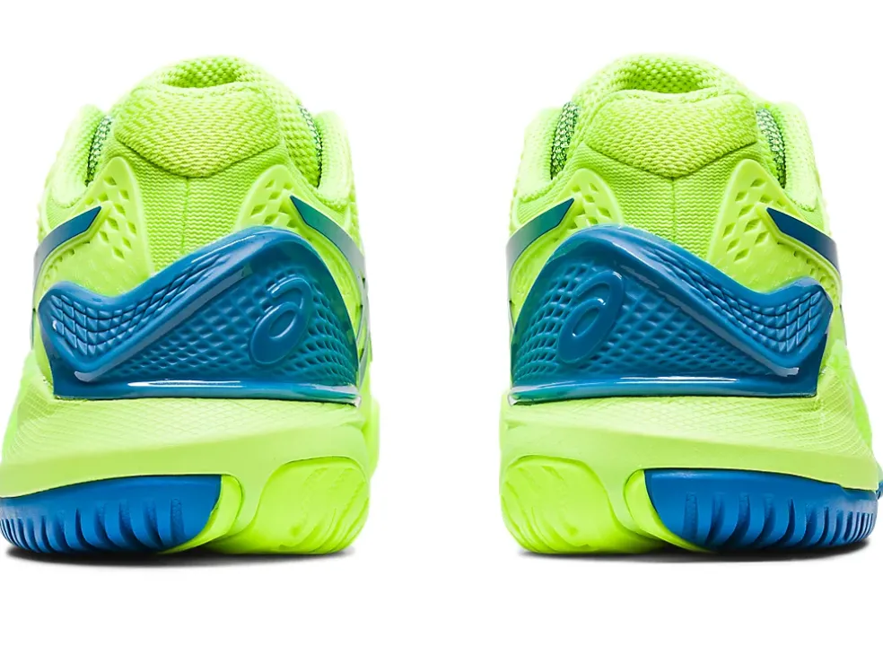Cheap ASICS GEL-RESOLUTION 9 Hazard Green/Reborn Blue