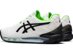 Hot ASICS GEL-RESOLUTION 8 CLAY White/Green Gecko