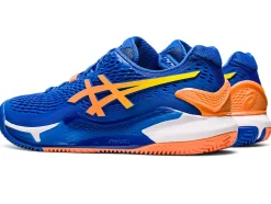 New ASICS GEL-RESOLUTION 9 CLAY Tuna Blue/Sun Peach